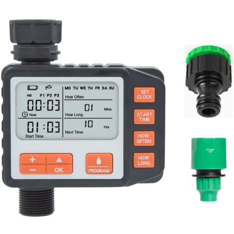 Timer per irrigazione, timer per irrigazione programmabile per tubo da giardino esterno, sistema di irrigazione automatico, timer per irrigazione del prato