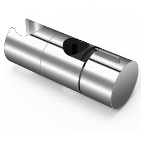 Supporto per doccia, diametro regolabile da 18 a 25 mm, cromato + supporto per soffione doccia in ABS, installazione semplice, adatto per barre doccia rotonde con diametro esterno da 18 a 25 mm