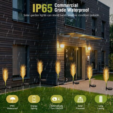 Luci solari da esterno in confezione da 2, applique solare, lampada solare da giardino, impermeabile IP65 | Leroy Merlin