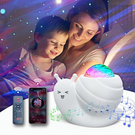 Luce notturna 4 in 1 Aurora Galaxy Star Projection, luce notturna per camera da letto con telecomando/altoparlante musicale Bluetooth/cambio colore/timer per bambini e adulti