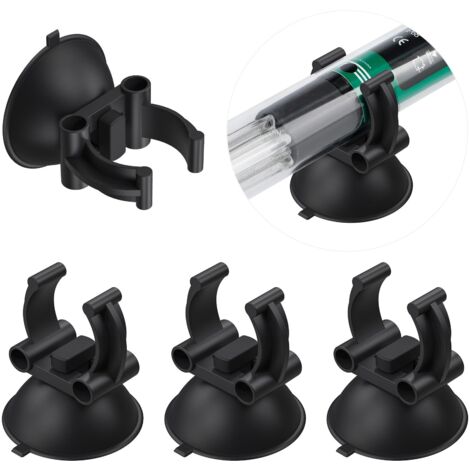 12 pezzi 3,3 cm ventose per riscaldatore per acquario con morsetti da 2,4 cm morsetti di montaggio per asta riscaldante standard neri per acquari (non per tubi per linee aeree)