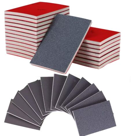 24 spugne abrasive, lucidatura a grana 180-3000, blocco abrasivo, carta vetrata a umido e a secco, kit per modelli di costruzione a secco, mobili in metallo e legno
