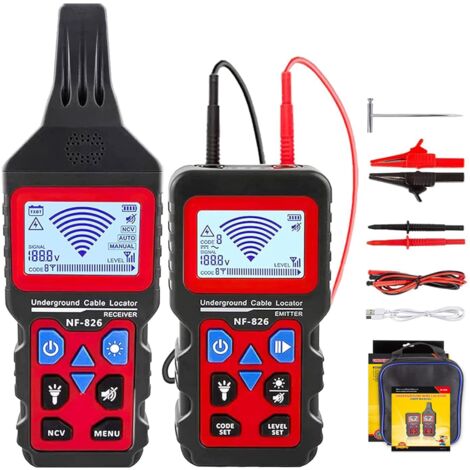 Cercatore di Cavi MS6818 36V-400 V AC/DC Rilevatore Cavo Filo Sotterraneo Metal Tube Detector Tester Line Tracker Localizzatore di Cavi Cable Finder Rilevatore Tubi E Cavi Elettrici