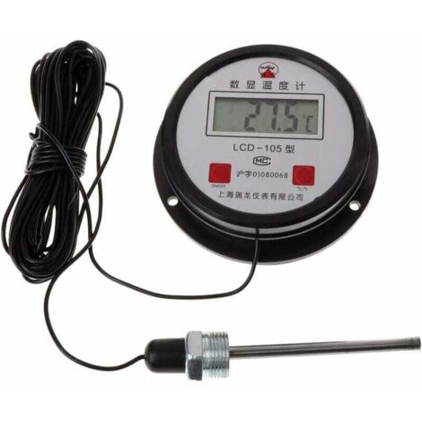 Termometro digitale industriale per alte temperature con sonda da 10 m