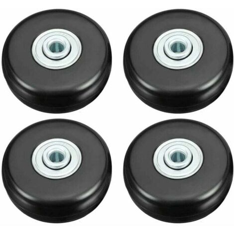 Ruote per valigie, ruote per riparazione valigie per bagagli, resistenti, da 50 mm, in gomma, universali, girevoli, di ricambio, per trasporto, 4 pezzi, per valigie/bagagli/zaini/viaggi