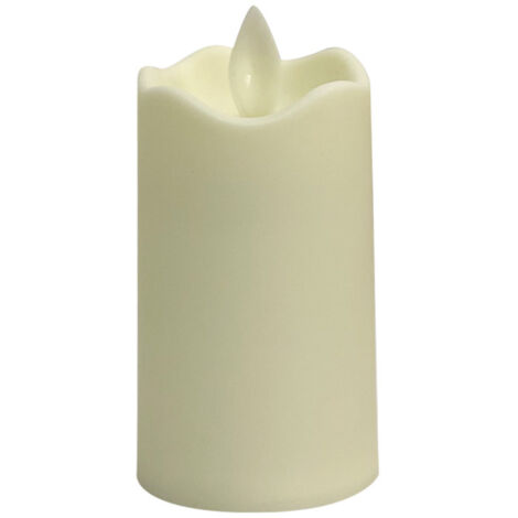 Confezione da 1 candela a LED - 5x9 cm - Impermeabile senza fiamma, a batteria - Candela decorativa - Fiamma tremolante - Per esterni - Grandi candele dell'Avvento (1/5)