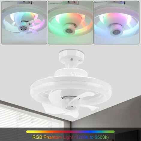 Ventilatore Da Soffitto Con Lampada LED E27 – 40W, Telecomando, 3 Velocità E 3 Toni Di Luce, Silenzioso, Per Camere E Soggiorno