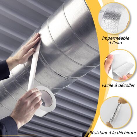 Nastro In Alluminio Autoadesivo – 5 Cm X 50 M, Spessore 0,1 Mm, Resistente Al Caldo E Impermeabile Per Isolamento HVAC
