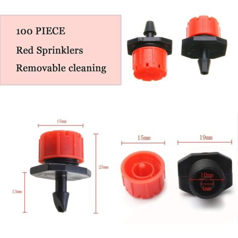 Pawfly 30 Gocciolatori Per Irrigazione A Goccia - Regolabili 360° Con 8 Fori, Per Tubo 6 Mm, Giardino E Serra