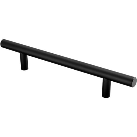 2 maniglie da cucina nere, maniglie per mobili cavi spazzolate, maniglie per porte in acciaio inossidabile, con viti, distanza di foratura 96 mm