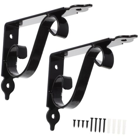 2 STAFFE PALO PER LAMPIONE SOLARE STRADALE SUPPORTO METALLO STAFFA MURO PARETE