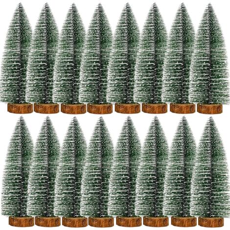 16 pezzi 15 cm albero di Natale albero di Natale per decorazione natalizia albero di Natale artificiale fai da te mini alberi di Natale albero di Natale in miniatura (1/5)