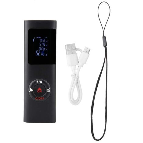 Telemetro laser, JQ40 Mini misuratore di distanza laser digitale portatile, area e volume, telemetro portatile 40M (1/5)
