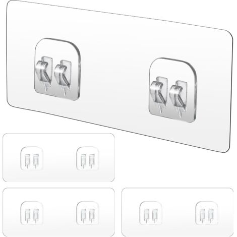 SYEYCW 12 Pezzi Ganci Adesivi di Ricambio, Ganci Adesivi Bagno