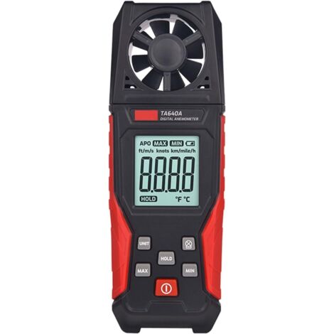 Anemometro digitale professionale per la velocità dell'aria, misuratori di precisione per la velocità di soffiaggio, misurazione della temperatura, anemometro digitale