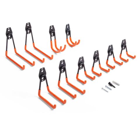 Gancio da parete per garage - Ganci per utensili da parete per riporre gli utensili in officina - Portautensili da parete per impieghi gravosi per appendere utensili elettrici e scale (1/5)
