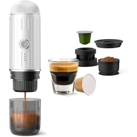 Macchina per caffè espresso portatile da viaggio, caricabatterie USB-C, macchina per caffè espresso elettrica autoriscaldante, mini macchina da caffè da 19 bar per campeggio ed escursionismo, per caff (1/5)