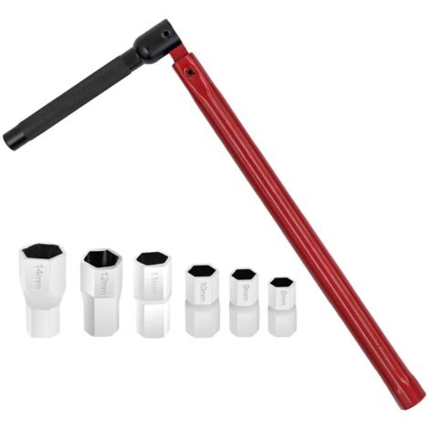 Set Di 10 Chiavi Tubolari Da 6 A 22 Mm, Chiavi Tubolari, Chiavi Per Candele Per Avvitare La Candela Smontaggiomontaggio Di Rubinetti E Miscelatori Svitamento Di Bulloni Inaccessibili 88318739