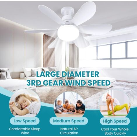 76cm Ventilatore Da Soffitto Con Luce Design Dc 108W Lampadari Con