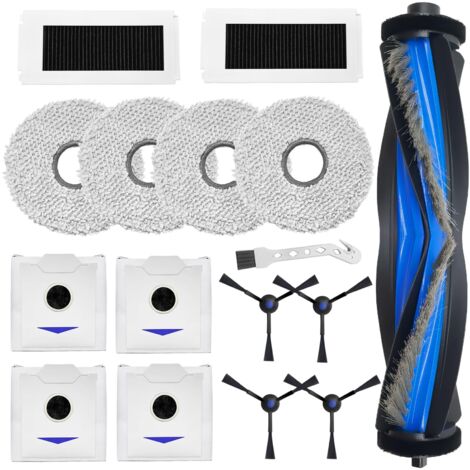 Accessori per robot aspirapolvere Ecovacs Deebot N30 Omni, N30 Pro Omni, N30 Pro, ricambio, spazzole a rullo + 4 panni + 4 sacchetti per la polvere + 4 spazzole laterali + 2 filtri (1/5)