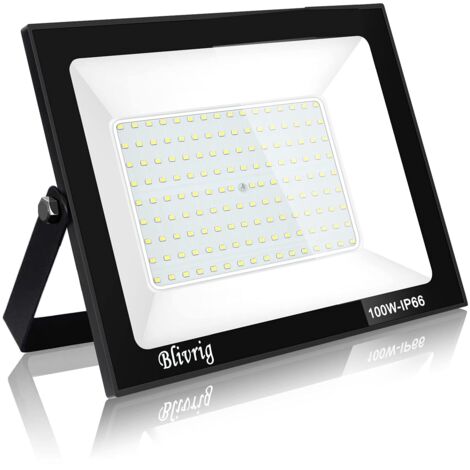 Faretto LED da esterno 100W 10000LM IP66 Faretto LED da esterno super luminoso impermeabile Bianco caldo (3000k) Faretto LED di sicurezza