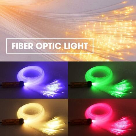 Luce LED in fibra ottica intelligente per auto/illuminazione a stella da soffitto, lampada d'atmosfera con telecomando RF 200 cavi 2 m, 0,75 mm, motore di luce RGBW con musica attivata