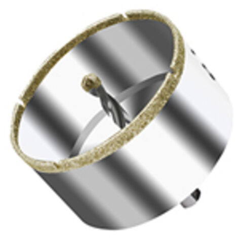 Sega a tazza diamantata da 65 mm, sega a tazza per piastrelle con rivestimento diamantato, punte diamantate per vetro, piastrelle, ceramica, marmo, granito