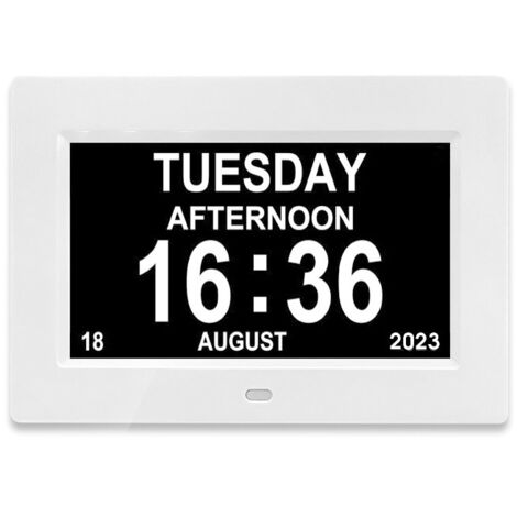 Orologio digitale giornaliero, orologio con calendario digitale da 7 pollici, per anziani, per camera da letto (spina UE) (1/5)