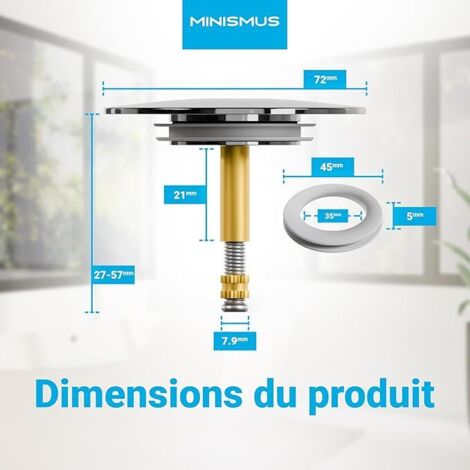 TAPPI DI SCARICO vasca da bagno durevoli 43 mm lavello rifiuti pop-up