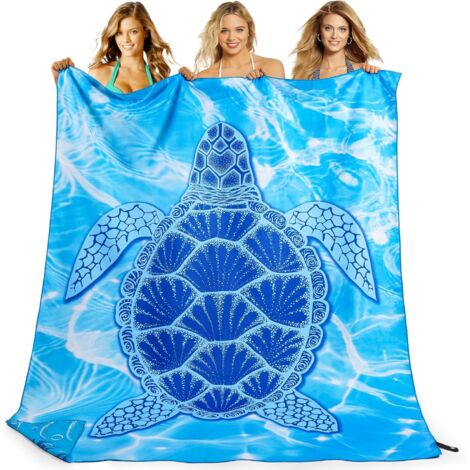 Telo mare 90x180 cm, grande asciugamano in microfibra ad asciugatura rapida, asciugamano da bagno antisabbia, coperta da spiaggia per donna (1/5)