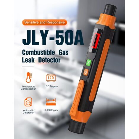 Neoteck Rilevatore Di Perdite Gas Naturale E Propano 0-9999PPM - Sonda Flessibile 12 Pollici Con Allarme
