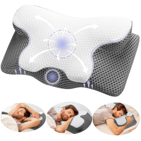 Cuscino cervicale ergonomico in memory foam, cuscino ortopedico sagomato per chi dorme di lato, sulla schiena e sullo stomaco (stile 1: 603413/10 cm)