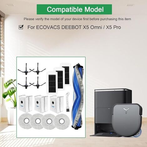 Accessori Robot Aspirapolvere Ecovacs Panni Usa E Getta Per Robot Aspirapolvere Ecovacs Deebot T9, T8, N8 | Confezione Da 50 Pezzi Ecovacs N8