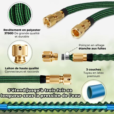 Raccordi a collegamento rapido per tubo dell'acqua resistente in ottone, connettore per tubo a sgancio rapido, adatto per tubi da giardinaggio da 3/4