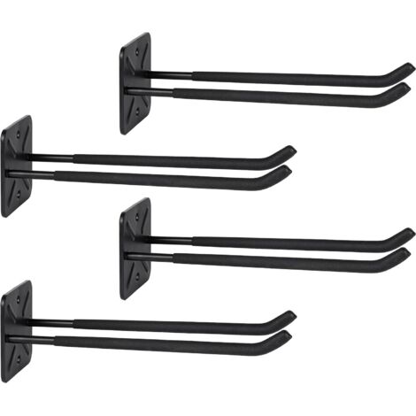 Confezione da 4 ganci da garage grandi e resistenti per riporre gli attrezzi da garage, porta pneumatici da parete, gancio per scala, organizer da garage per porta ruote (4) (1/5)
