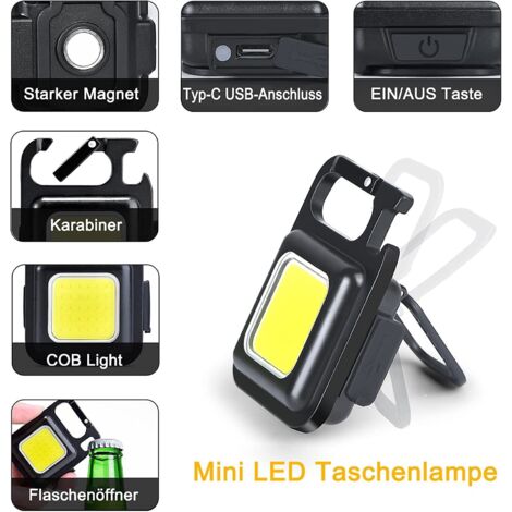 2 Pezzi Di Luce Da Lavoro Ricaricabile Tramite USB COB, Luce Di Ispezione Torcia A Led Ultra Potente Luce Da Campeggio Per Auto Garage Officina Fai Da Te Con Clip Magnetica 88588081