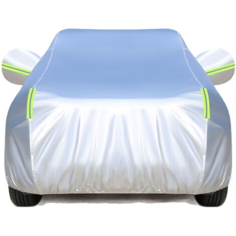 Telo copriauto per esterni impermeabile, resistente ai raggi UV, antivento e antipolvere con cerniera laterale, 450 x 190 x 160 cm, argento (SUV compatto)