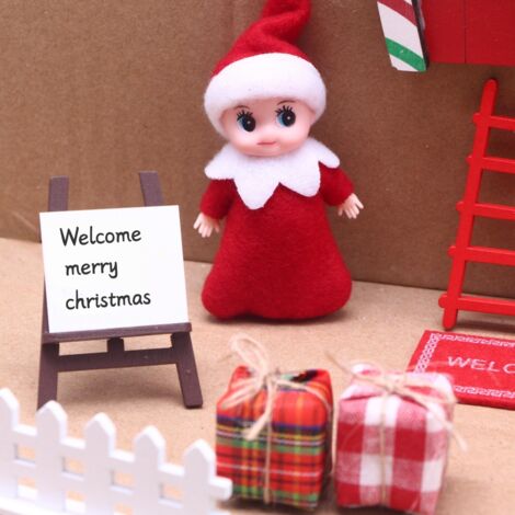 Kit Porta dell Elfo Gnomo di Natale, 11pcs Accessori Elfo Casetta delle