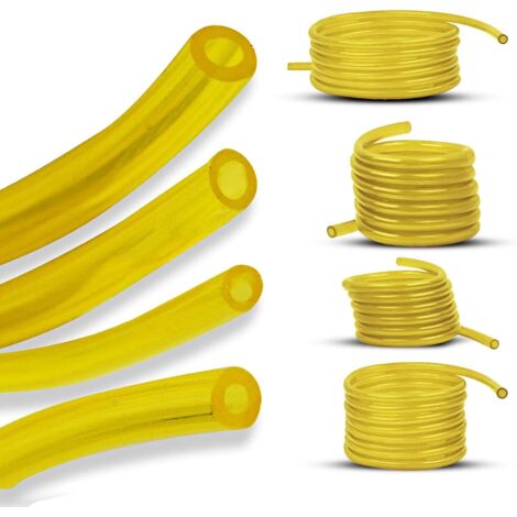 Per tubi flessibili di 4 misure per decespugliatore, motosega, soffiatore e altri utensili elettrici con motore a 2 tempi per Poulan, Craftman (giallo, 4 pezzi) (1/5)
