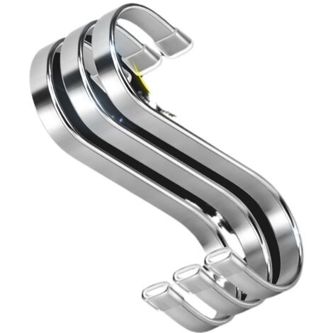 Confezione da 18 ganci a S multifunzione in acciaio inox, a forma di S, per bagno, camera da letto, ufficio, cucina (1/5)