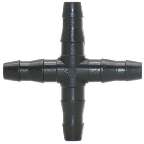 50 pezzi connettori a croce a 4 vie con spinato, connettori per tubi da 4/7 mm, raccordi per irrigazione, raccordi per irrigazione del prato, connettori a goccia