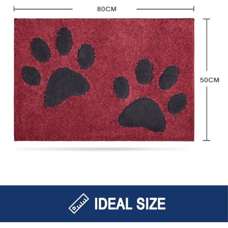 Zerbino per interni 50 x 80 cm, antiscivolo e lavabile in lavatrice, tappetini morbidi e assorbenti per cani, ingresso, porta, corridoio (1/5)