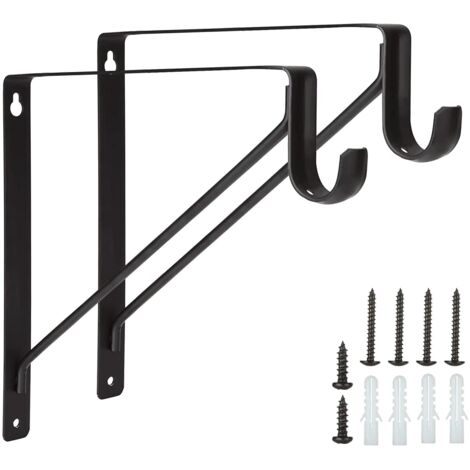 QODOLSI 2 Staffe Per Faretti Cofano Auto In Metallo - Supporti Universali Con Gomma Ammortizzante - Per Luci LED Angolo Regolabile - 5