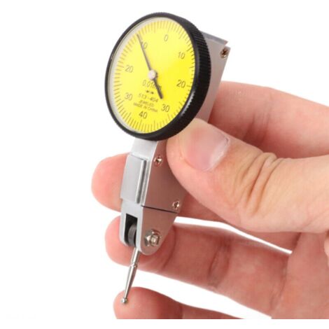 Comparatore a quadrante, comparatore di precisione da 0 a 0,8 mm con lettura da 0,01 mm, strumento di misura indicatore di prova