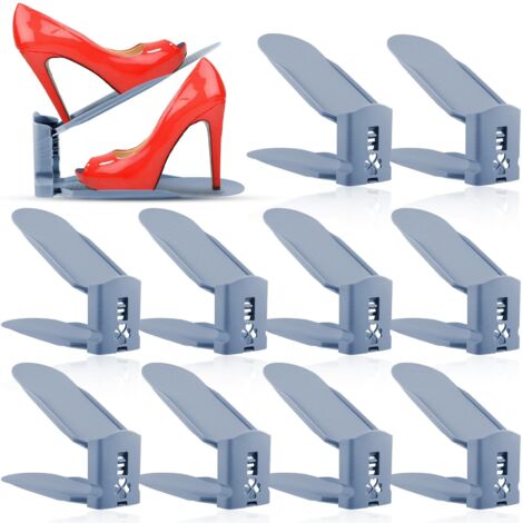 Scarpiera Autoportante Per Asciugatura Rapida - Supporto A Gancio In PP Bianco - Appendini Per Scarpe - Organizer Salvaspazio Per Balcone E Dormitori - 5