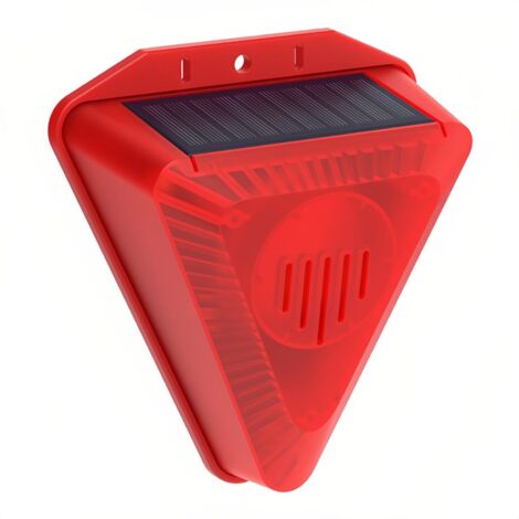 Rilevatore di movimento con allarme solare, allarme 129 dB, sirena rossa lampeggiante, repellente per animali, antiabbaio per cani, impermeabile, antiratto, cervo, procione, puzzola