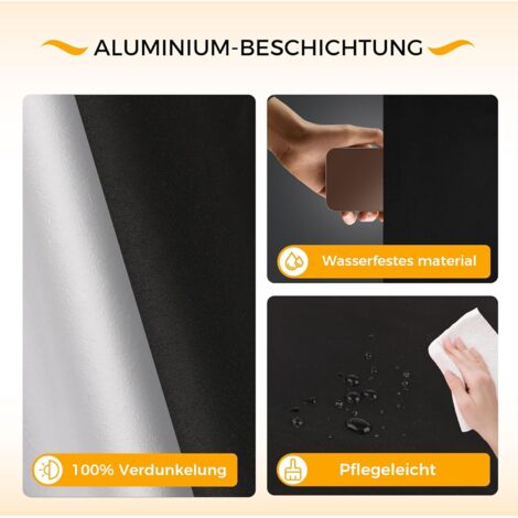 Tende oscuranti senza foratura 150x350cm, tessuto oscurante tagliabile 100% termoisolante, tende oscuranti termiche portatili, adatte per la cameretta dei bambini (1/4)