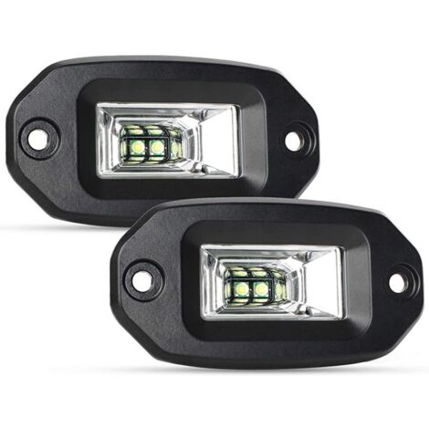 2 pezzi LED da lavoro 20W Flood Offroad Driving Auto Fog Lamp per Jeep 4X4 ATV UTV SUV Truck Boat (1/5)
