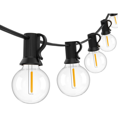 Catena luminosa a LED per esterni, lampadine a LED G40 da 7,6 m, impermeabili, per esterni, per patio, matrimoni, Natale (1/5)