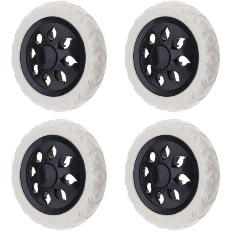 4 ruote per carrello della spesa, 165 mm, con anima in plastica, ruote per carrello della spesa, ruote per carrello della spesa, carrello da viaggio, carico massimo 25 kg per ruota (1/5)